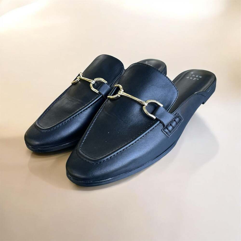 Brandnew A New Day Women's Sandy Mule Flats with Gold-Tone Horsebit